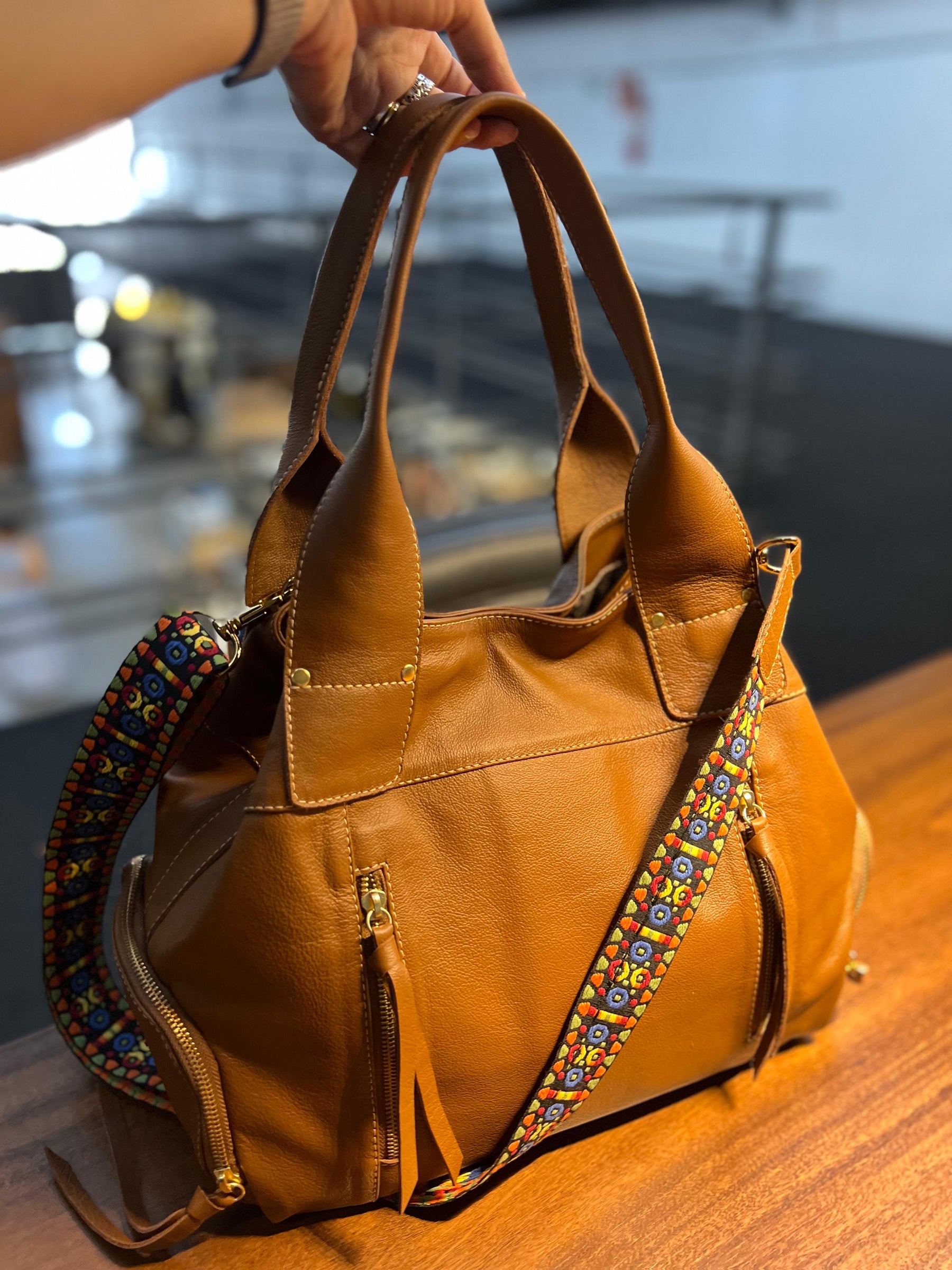 Bolsa MONTEVIDÉO em couro legítimo