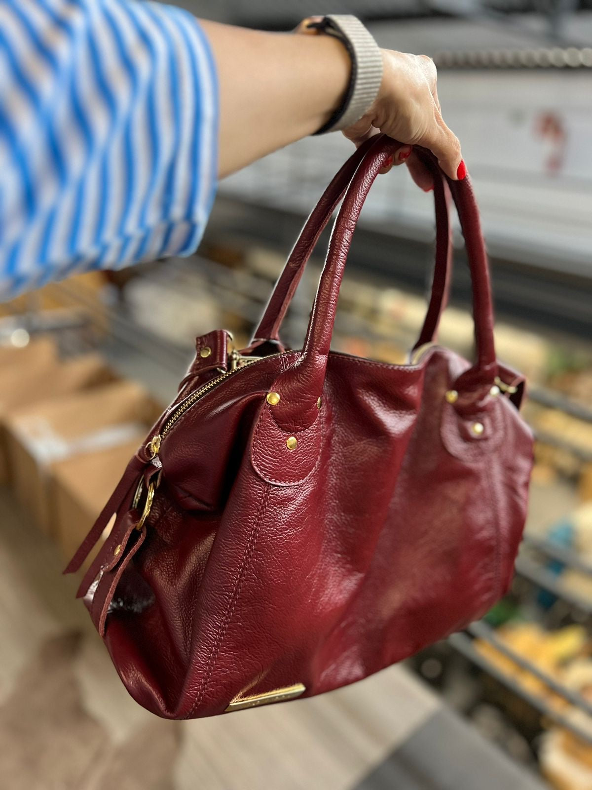 Bolsa ITÁLIA em couro legítimo