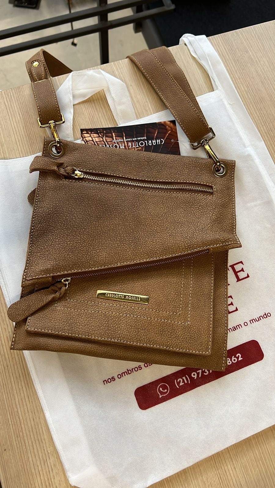 Bolsa DIJON em couro legítimo