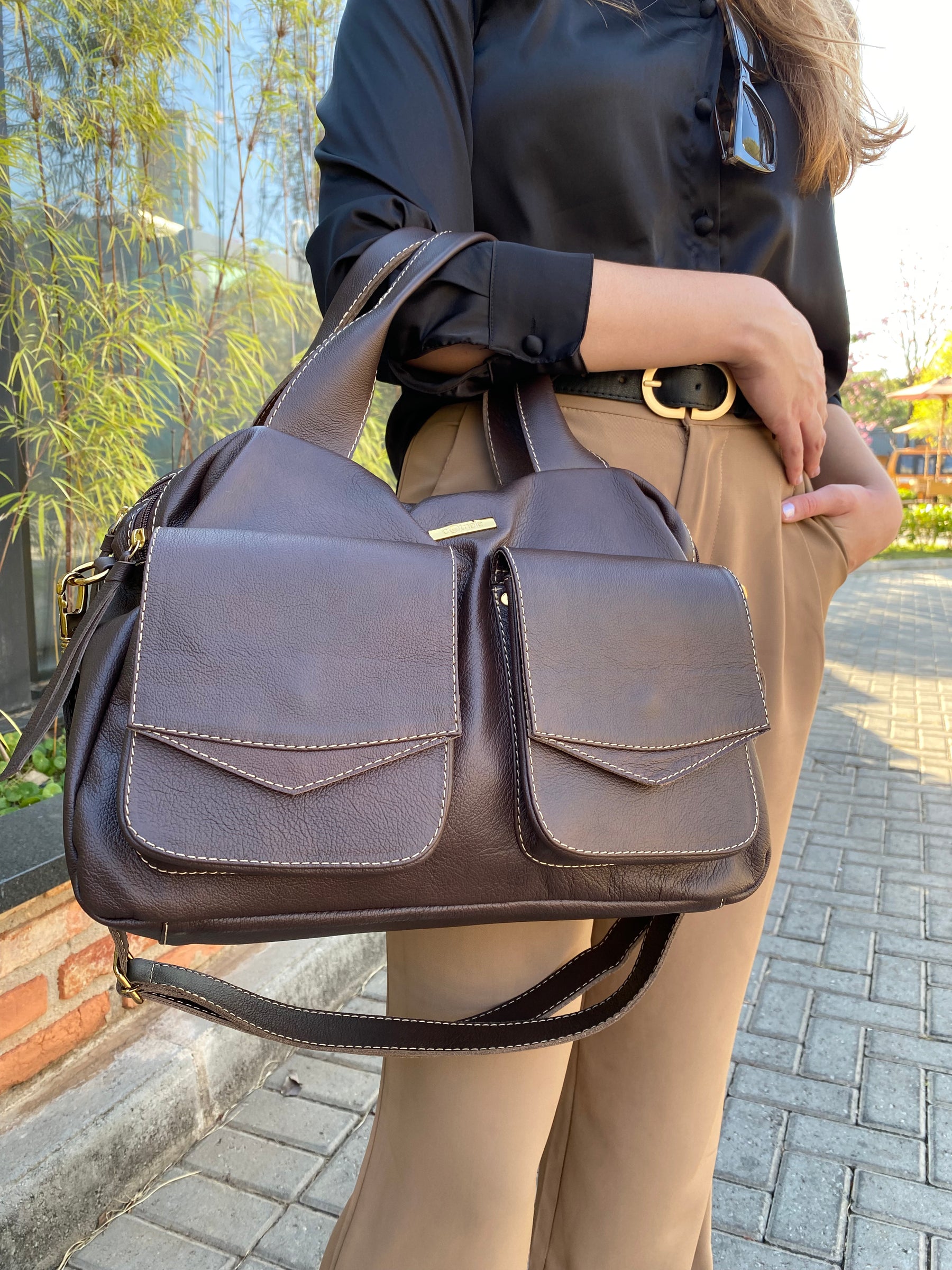 Bolsa COPENHAGEN em couro legítimo