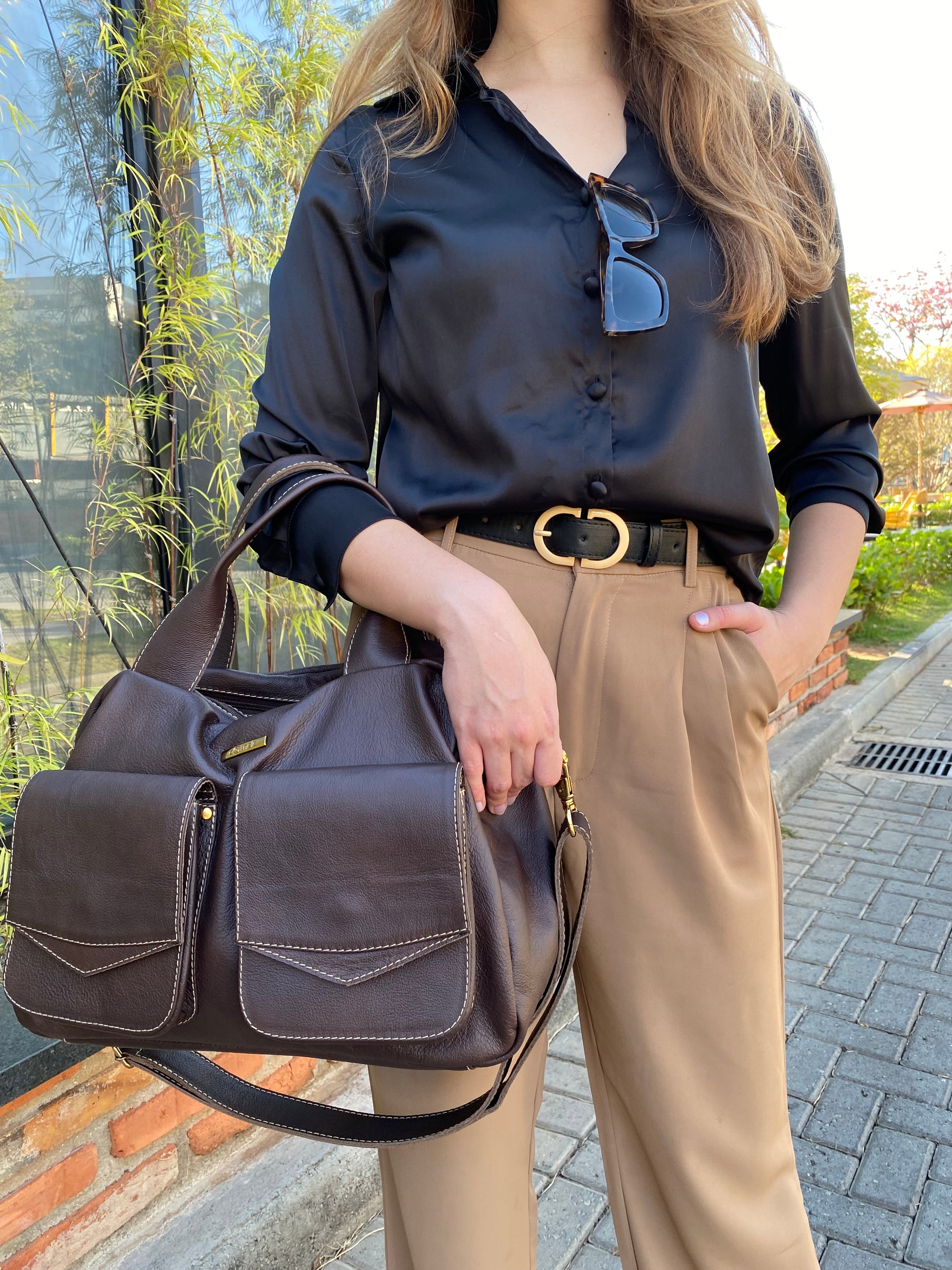 Bolsa COPENHAGEN em couro legítimo