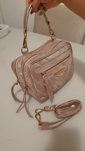 Bolsa GÊNOVA MATELASSÊ em couro legítimo