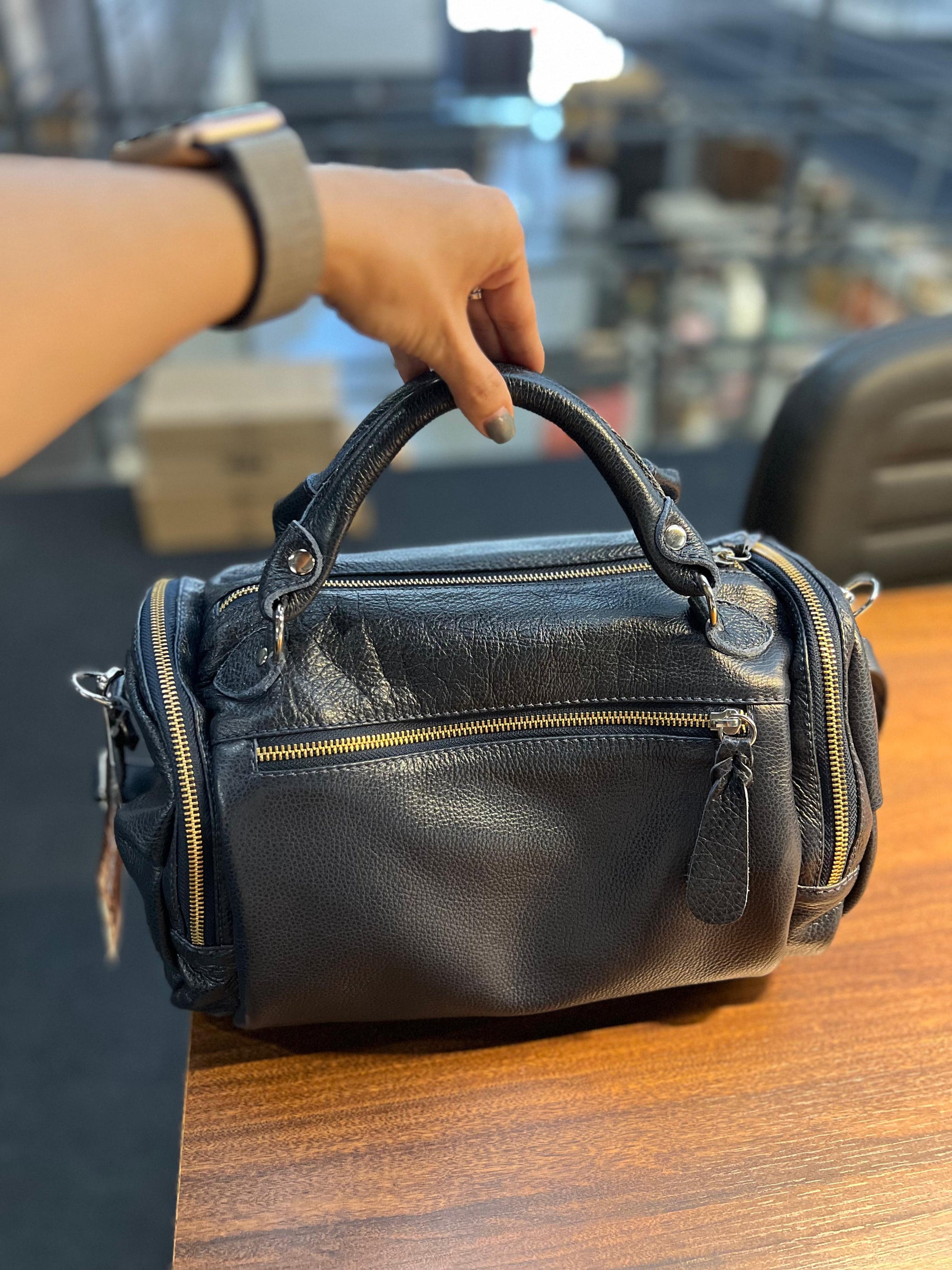 Bolsa DINAMARCA em couro legítimo