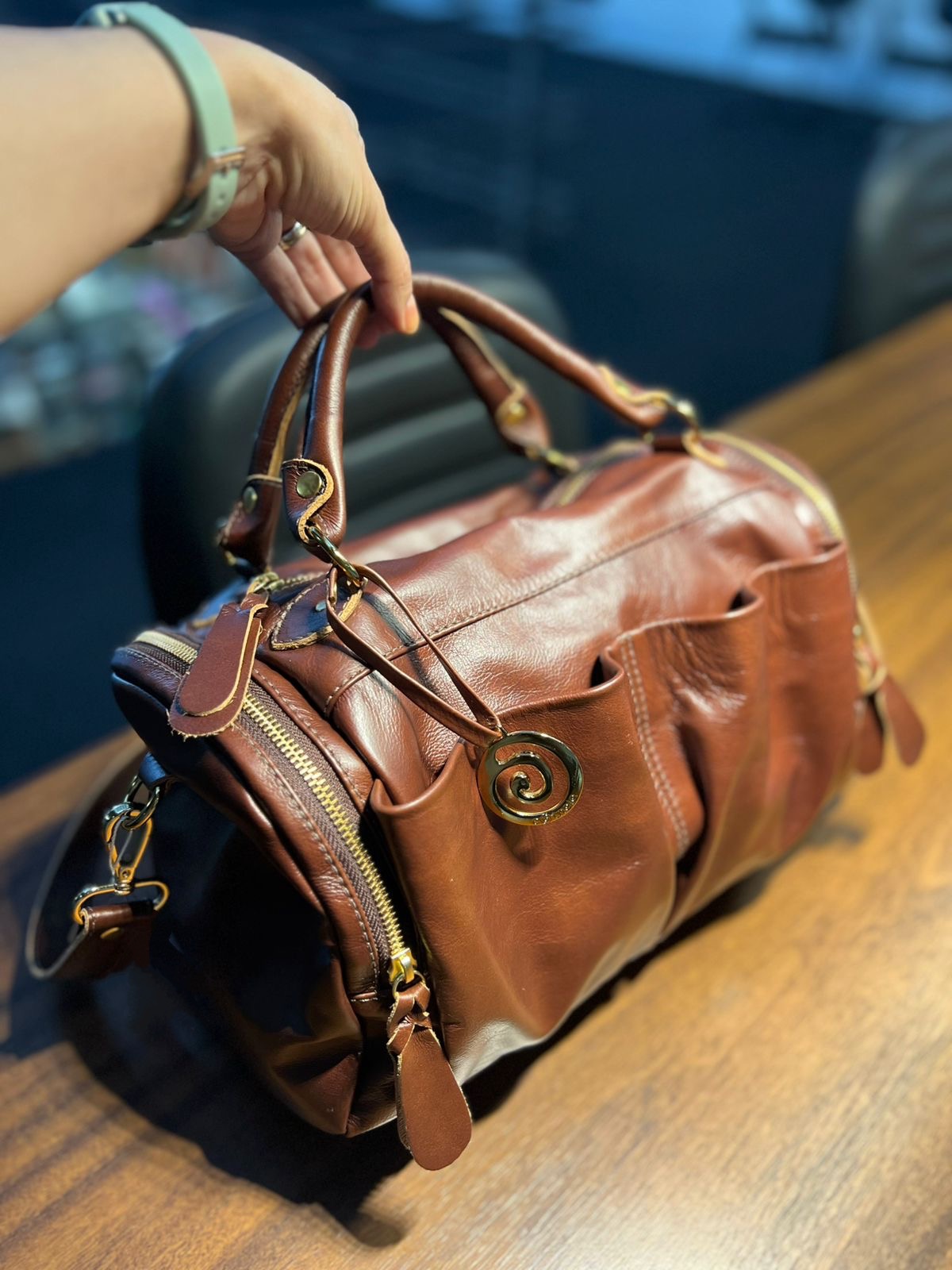 Bolsa DINAMARCA em couro legítimo