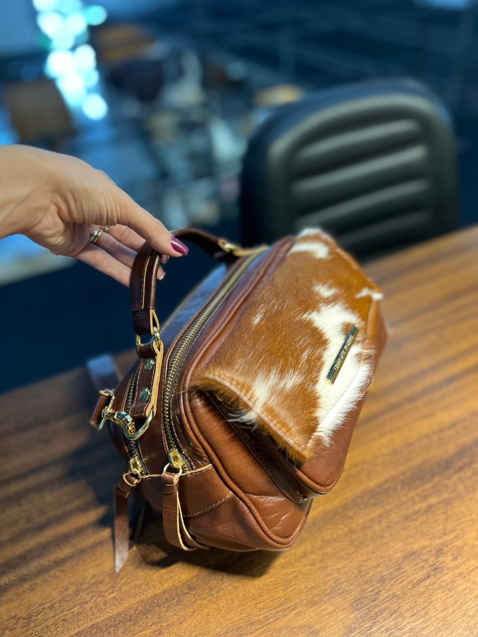 Bolsa MÔNACO em couro legítimo