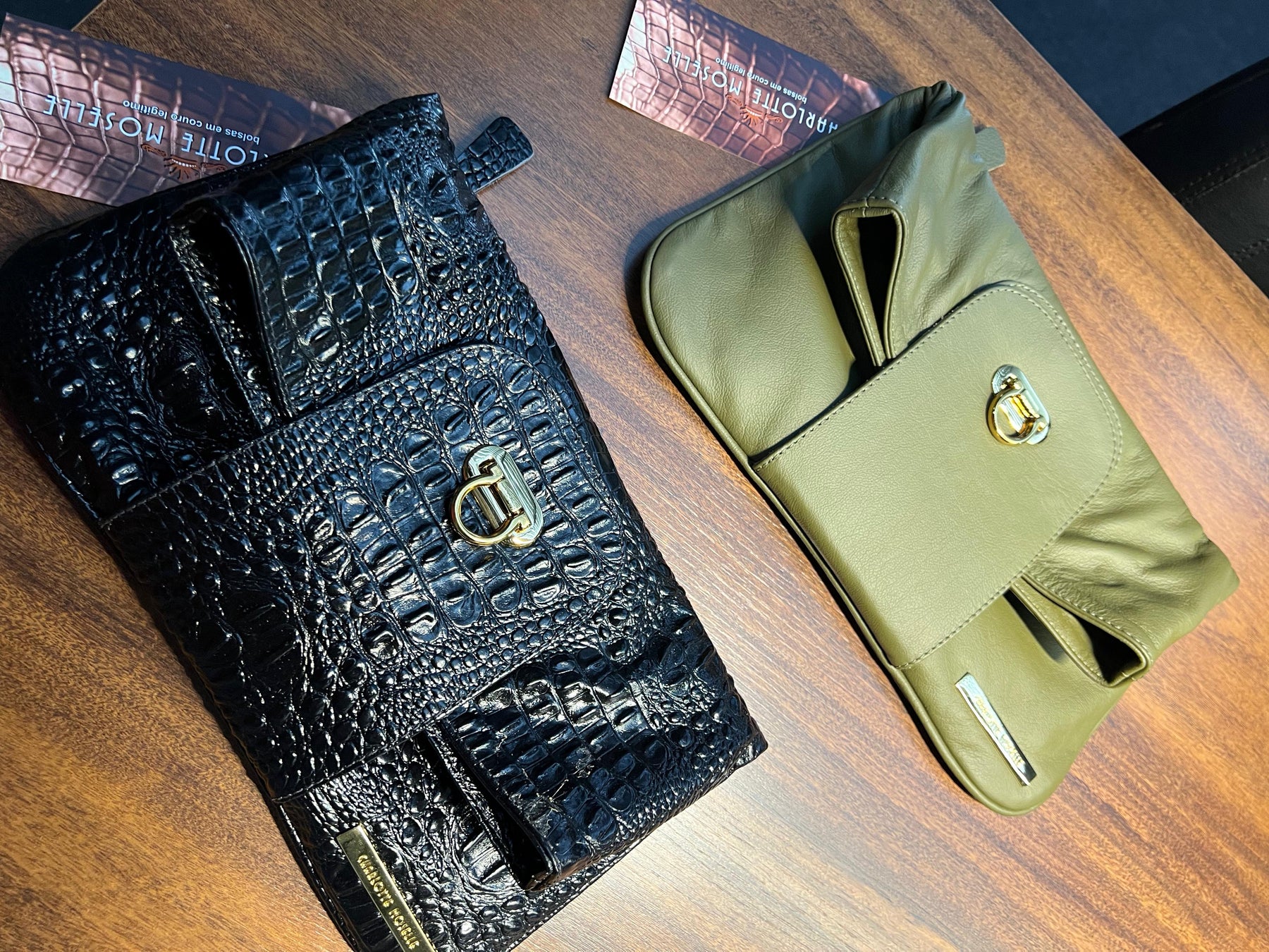 Bolsa Clutch OXFORD em couro legítimo