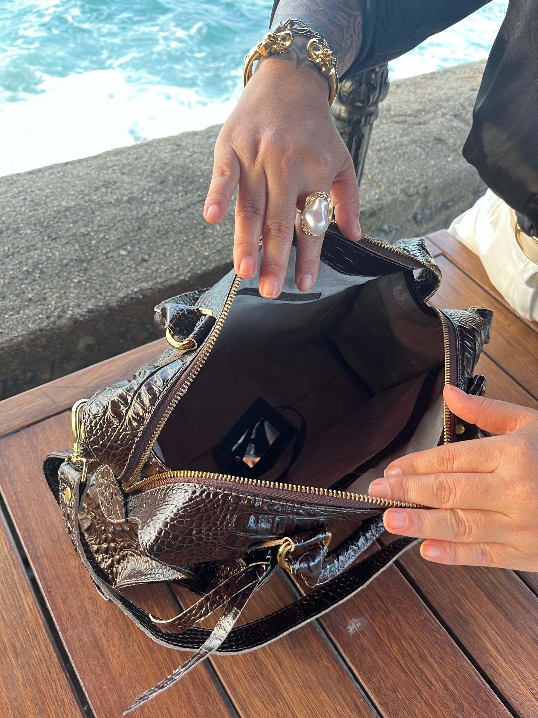 Bolsa LONDRES em couro legítimo