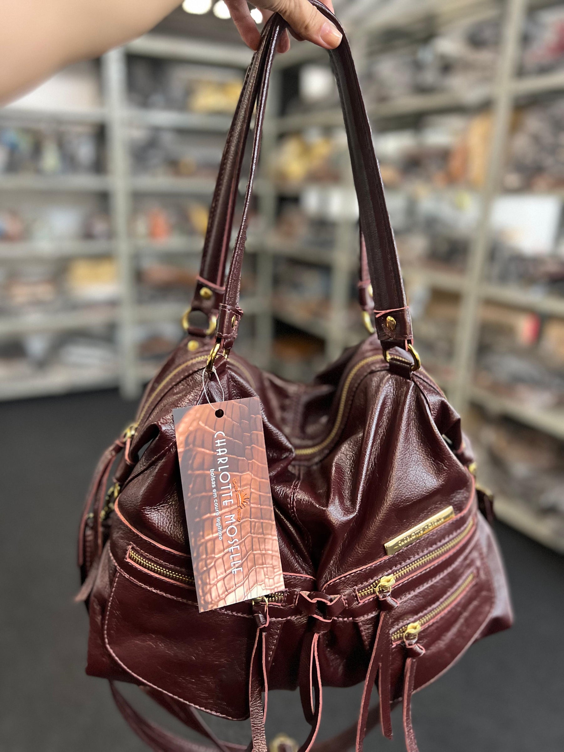 Bolsa ESPANHA em couro legítimo