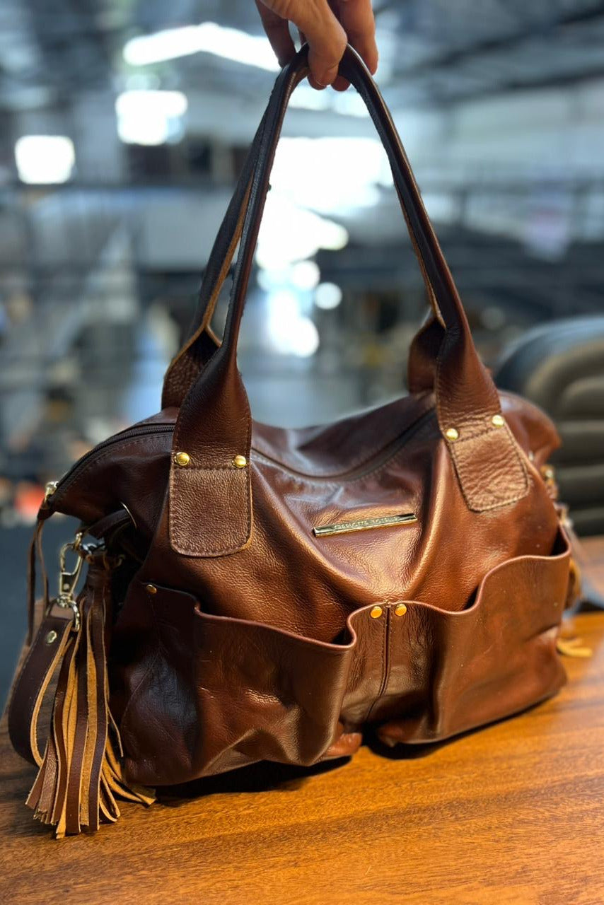 Bolsa IBIZA em couro legítimo