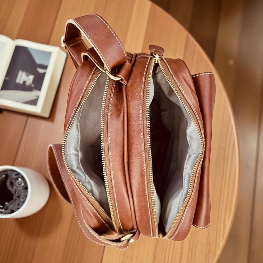 Bolsa GREGA em couro legítimo