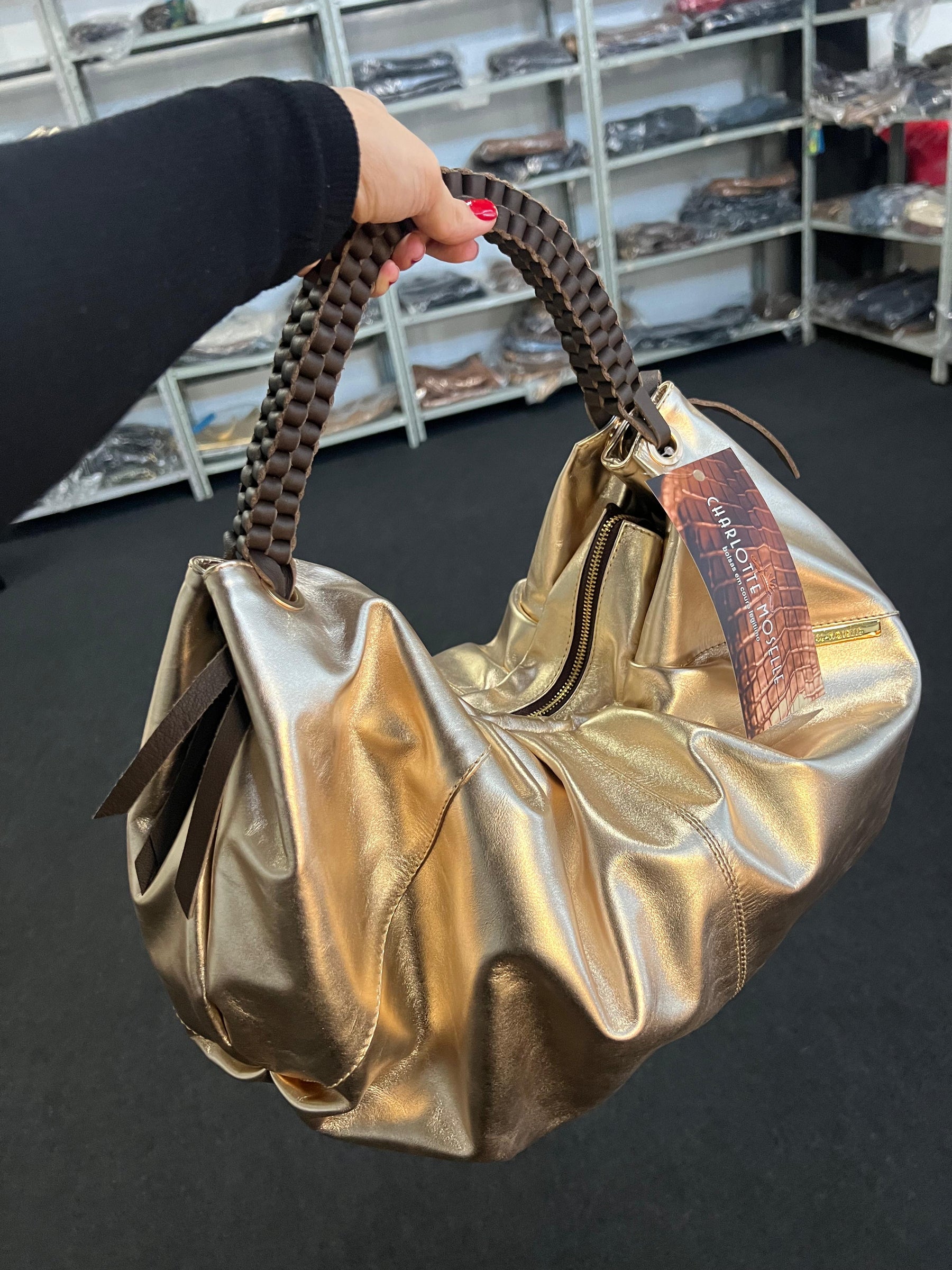Bolsa MORGANA em couro legítimo