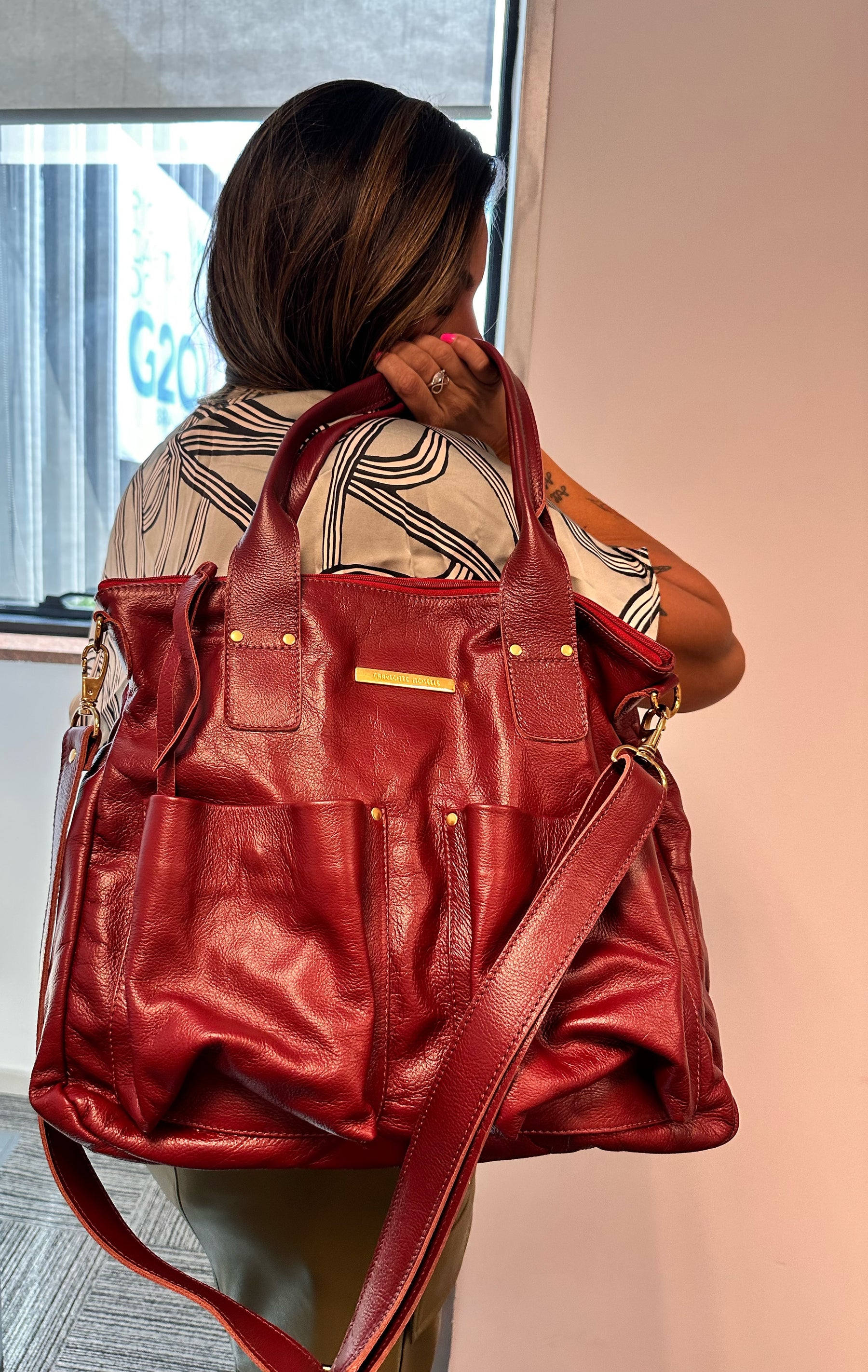 Bolsa VALÊNCIA  em couro legítimo