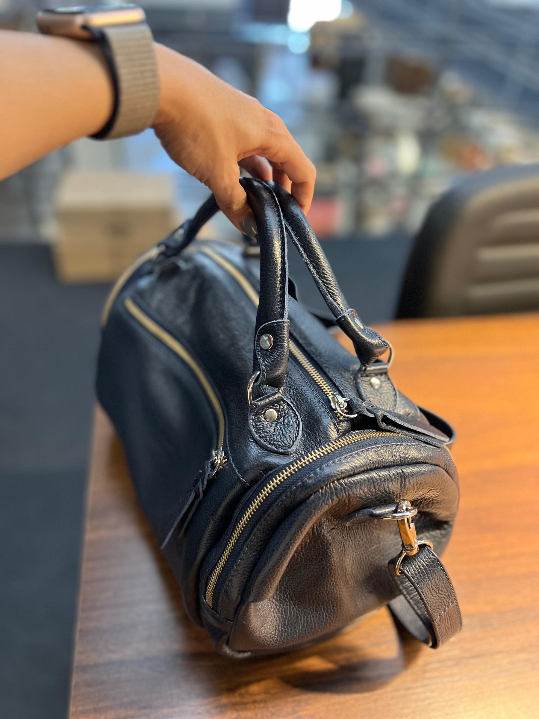 Bolsa DINAMARCA em couro legítimo