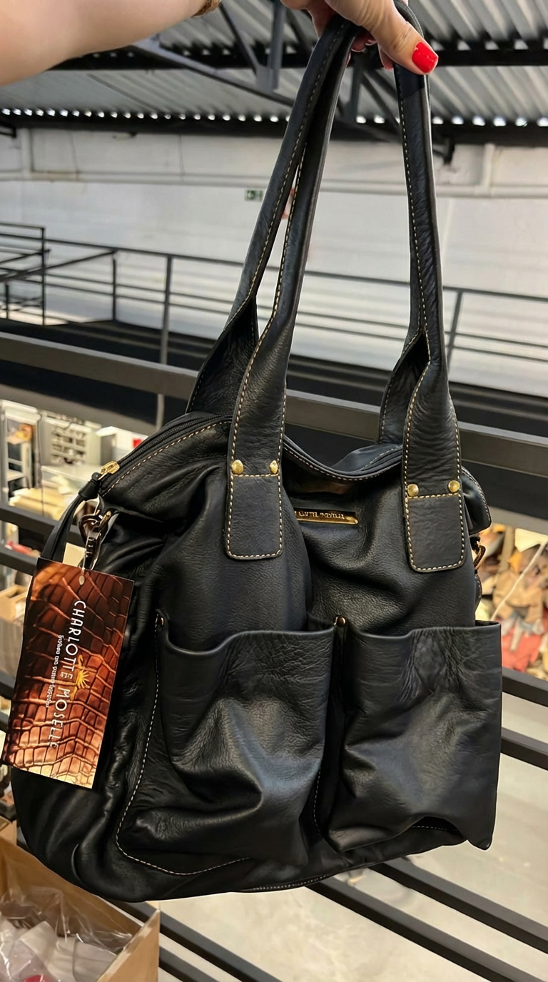 Bolsa VALÊNCIA  em couro legítimo