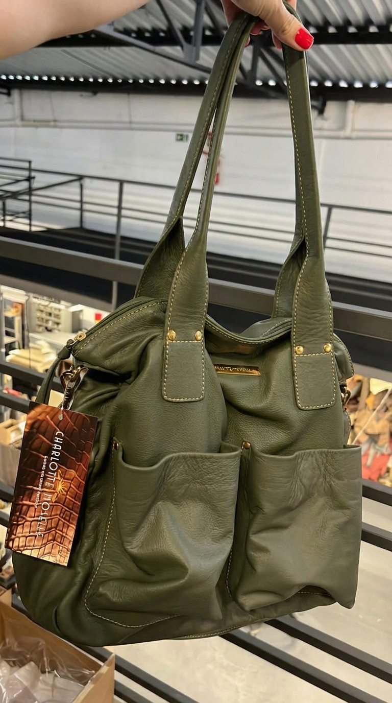 Bolsa VALÊNCIA  em couro legítimo