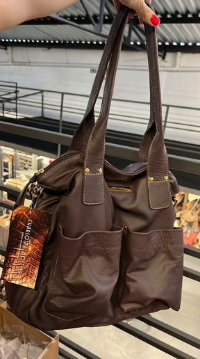 Bolsa VALÊNCIA  em couro legítimo