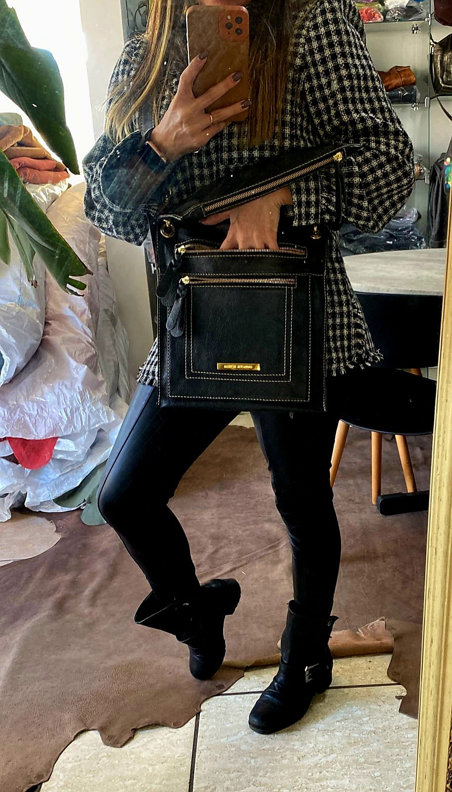 Bolsa DIJON em couro legítimo