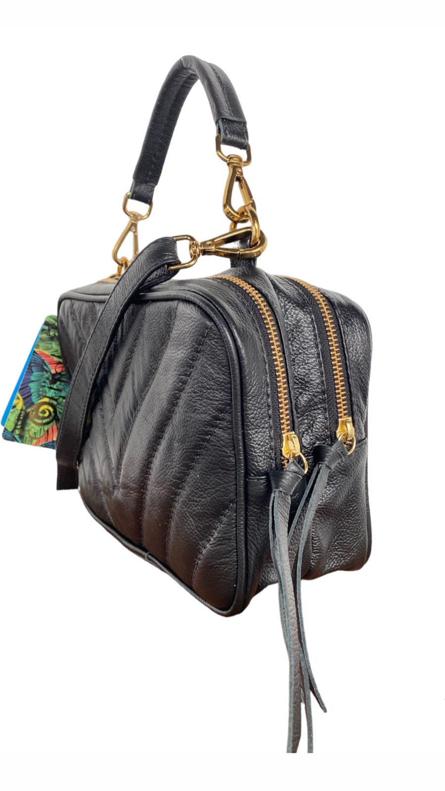 Bolsa GÊNOVA MATELASSÊ em couro legítimo