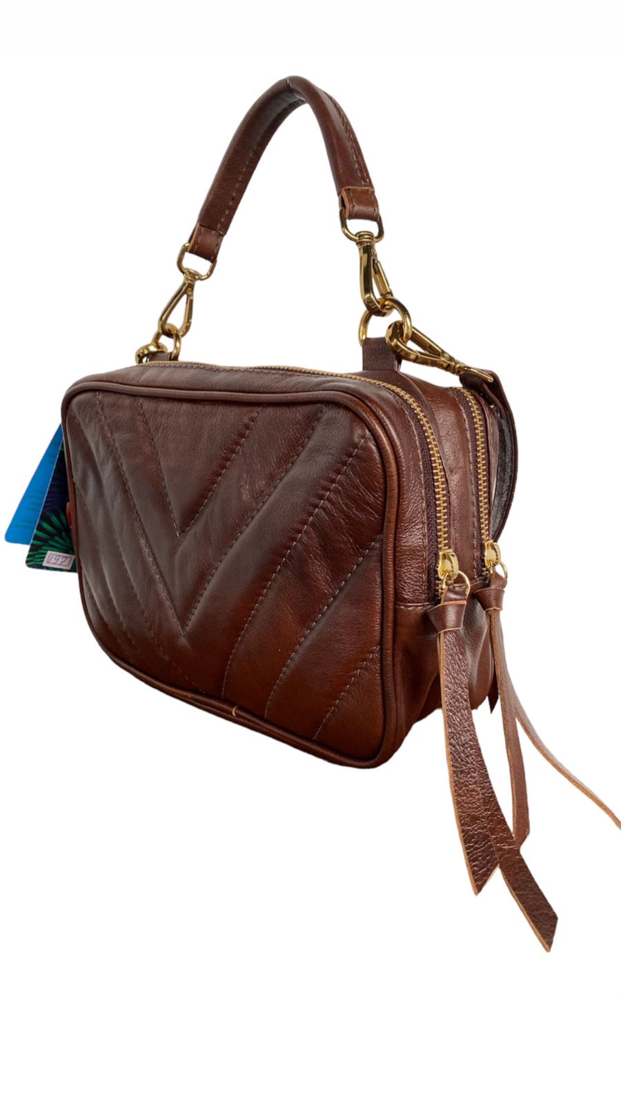 Bolsa GÊNOVA MATELASSÊ em couro legítimo