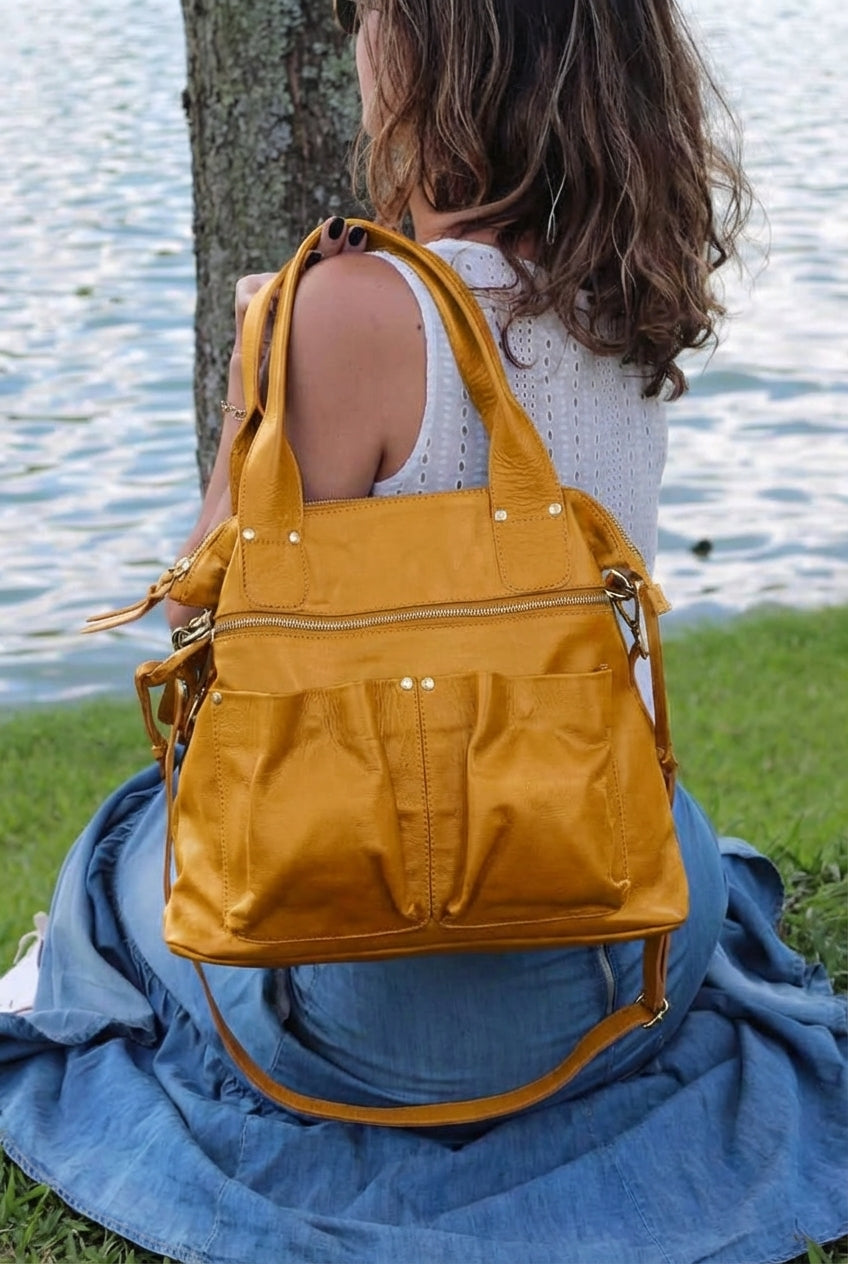 Bolsa BARCELONA em couro legítimo