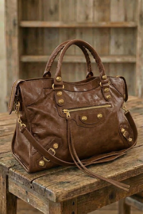 Bolsa SPALLA (inspiração Balenciagga) em couro legítimo