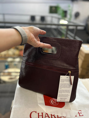 Bolsa Clutch OXFORD em couro legítimo