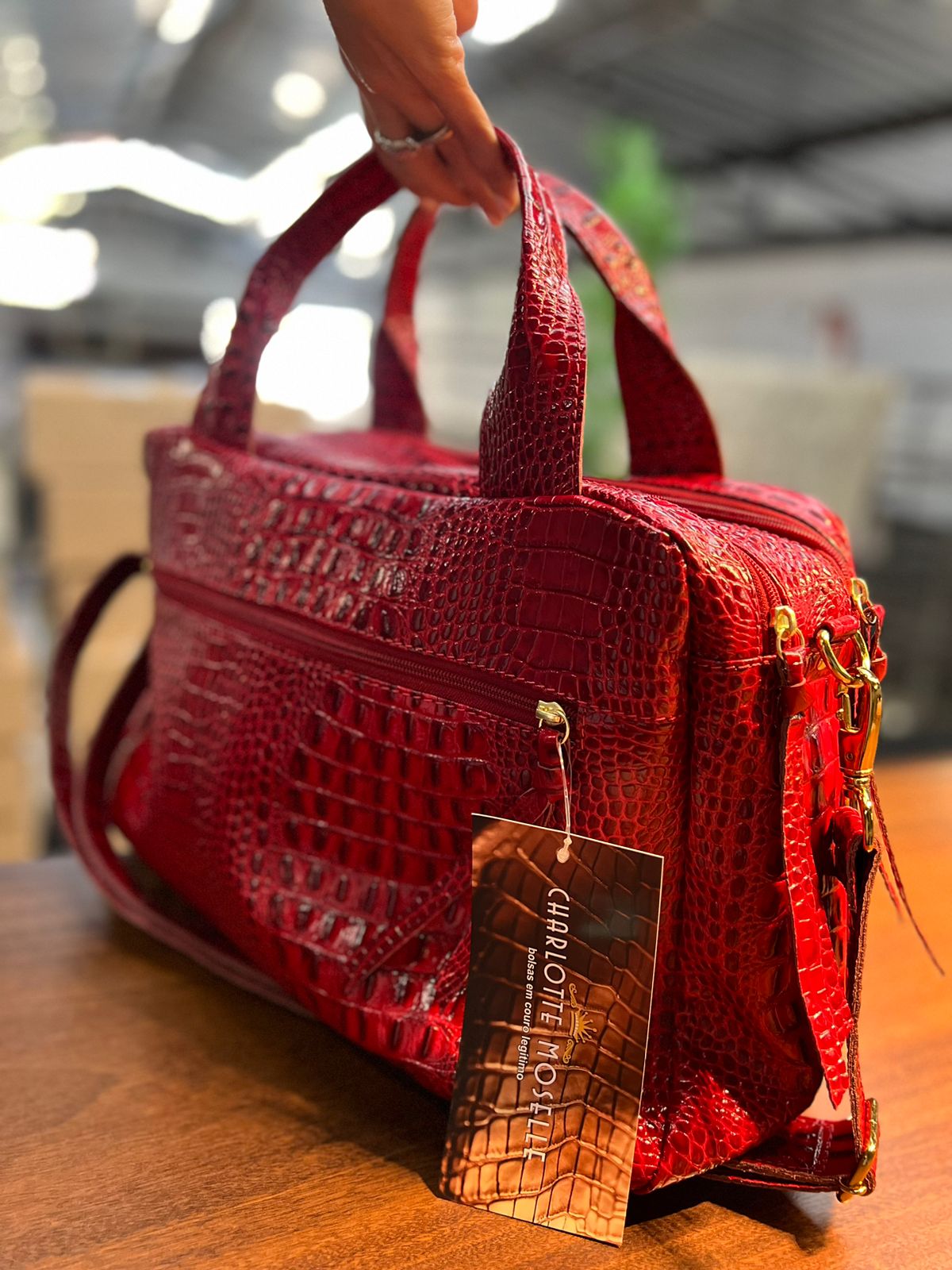 Bolsa COPENHAGEN em couro legítimo