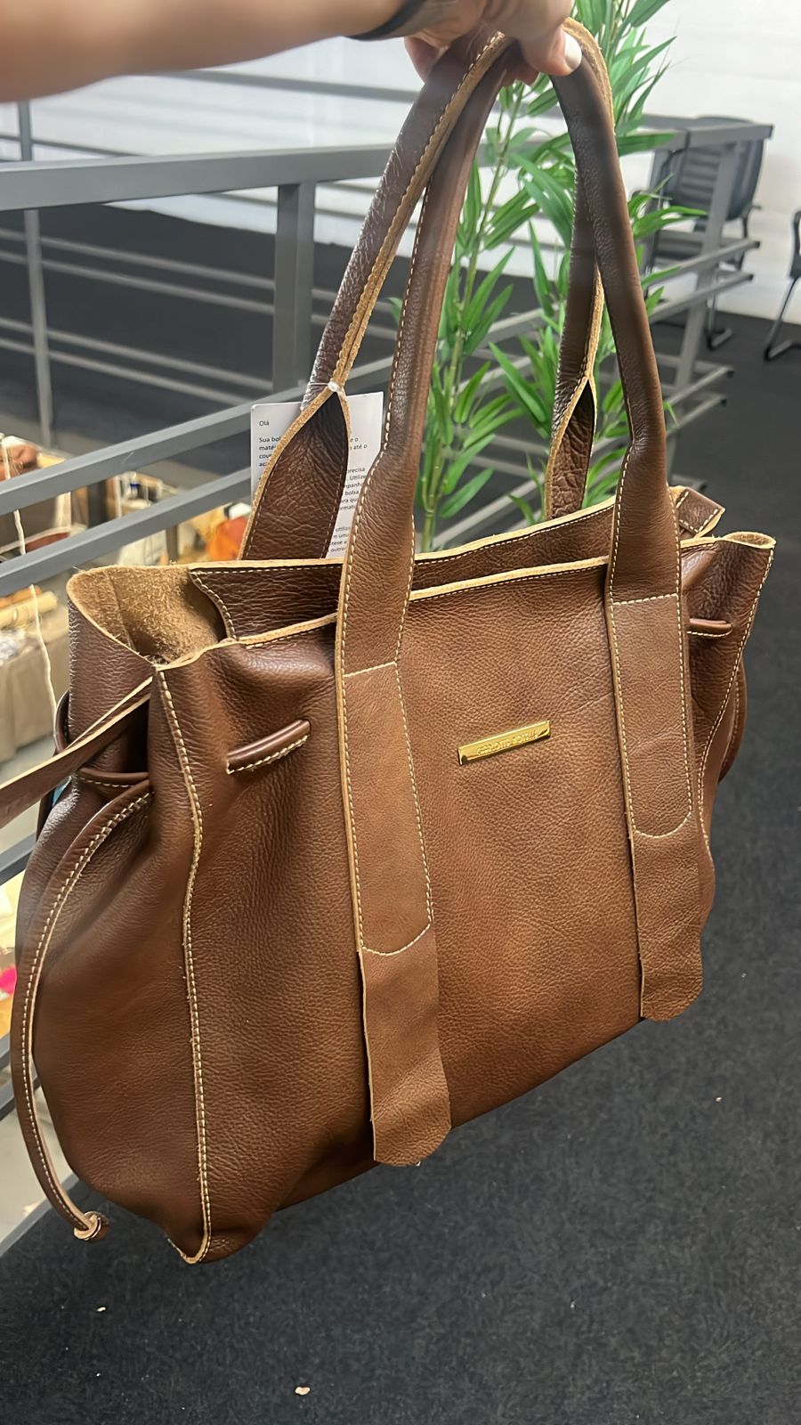 Bolsa SANTORINI em couro legítimo