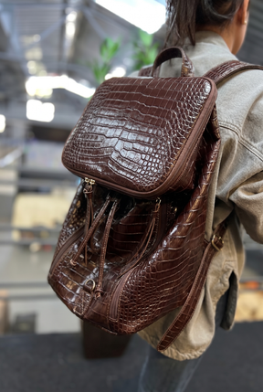 Mala/Mochila ATLAS em couro legítimo