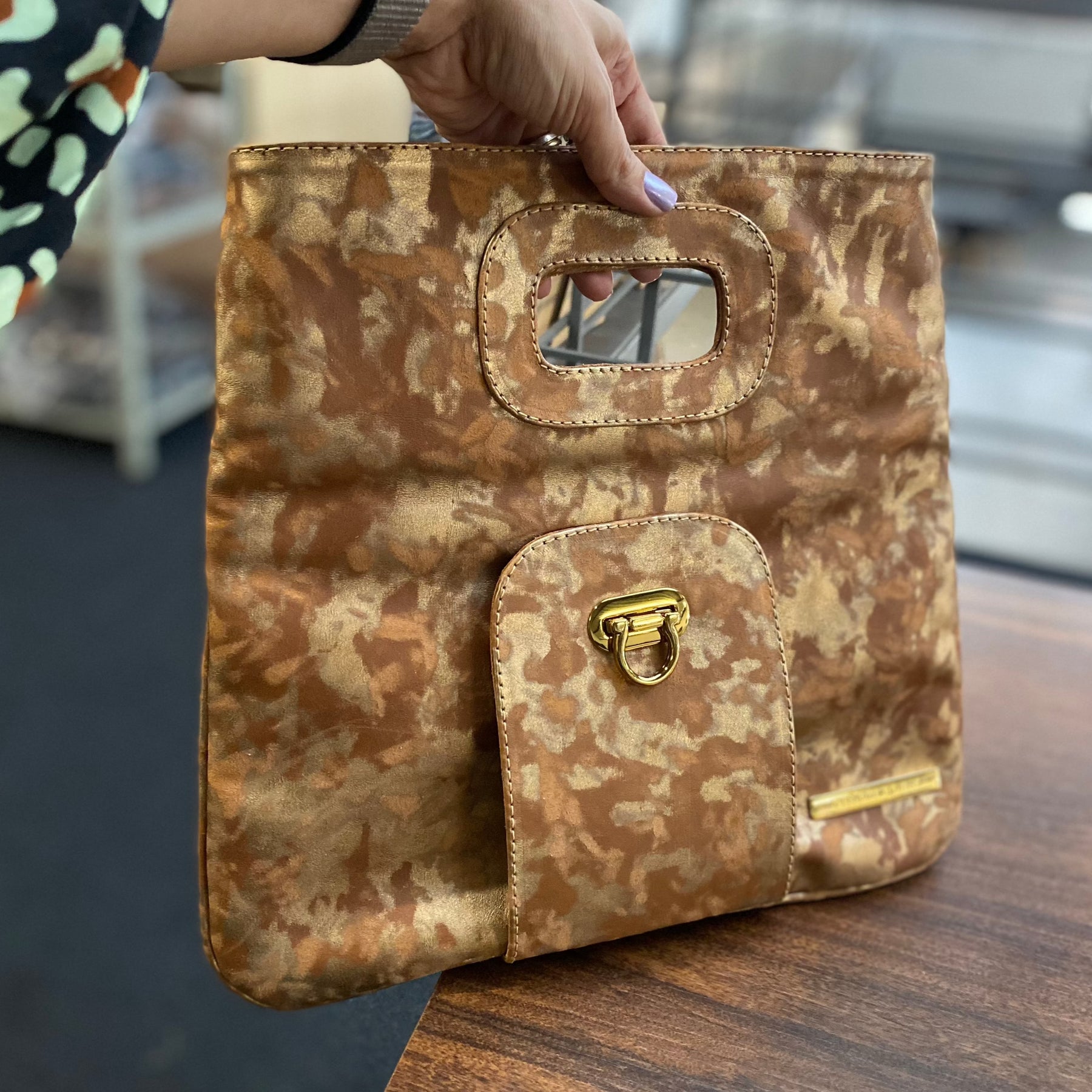 Bolsa Clutch OXFORD em couro legítimo