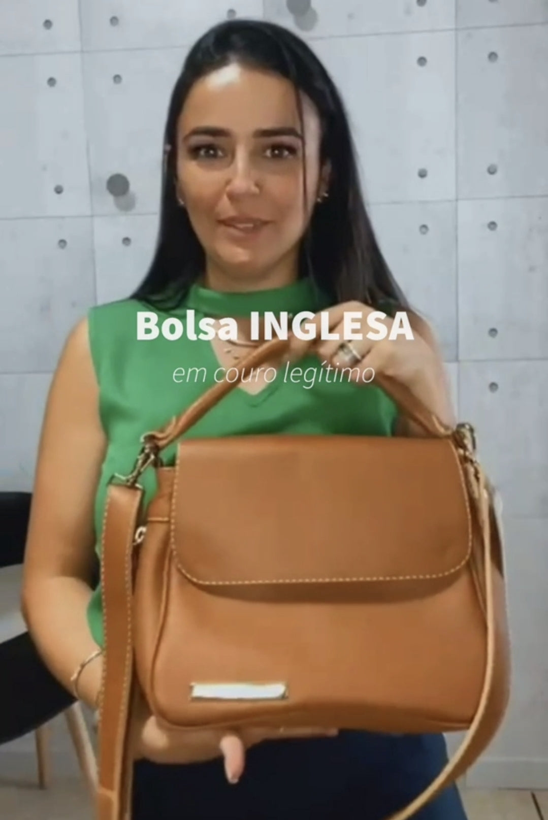 Bolsa INGLESA em couro legítimo