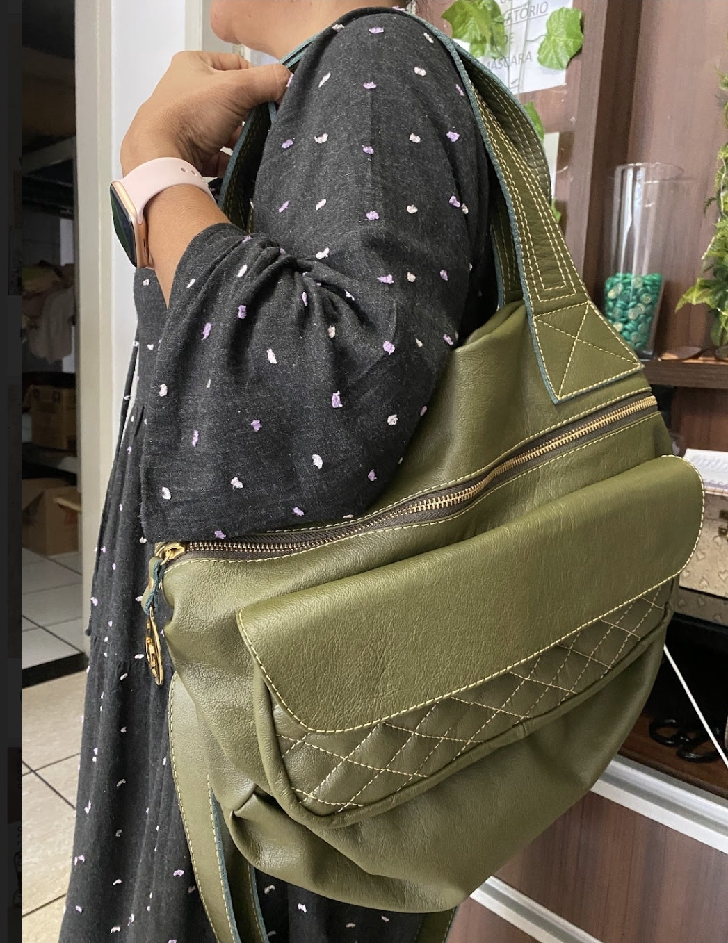 Bolsa BAHAMAS em couro legítimo