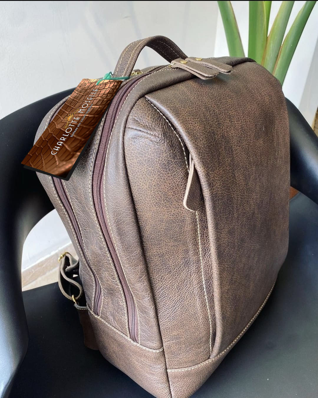 Mochila masculina HÉRCULES em couro legítimo
