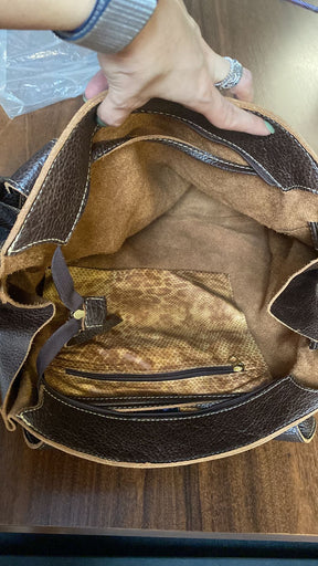 Bolsa SANTORINI em couro legítimo