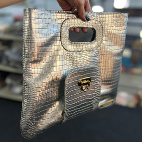Bolsa Clutch OXFORD em couro legítimo