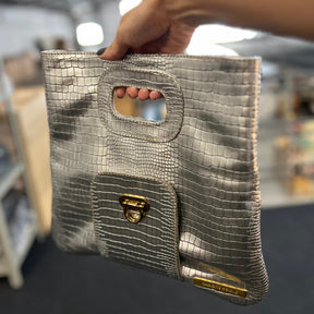 Bolsa Clutch OXFORD em couro legítimo