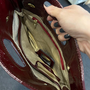 Bolsa Clutch OXFORD em couro legítimo