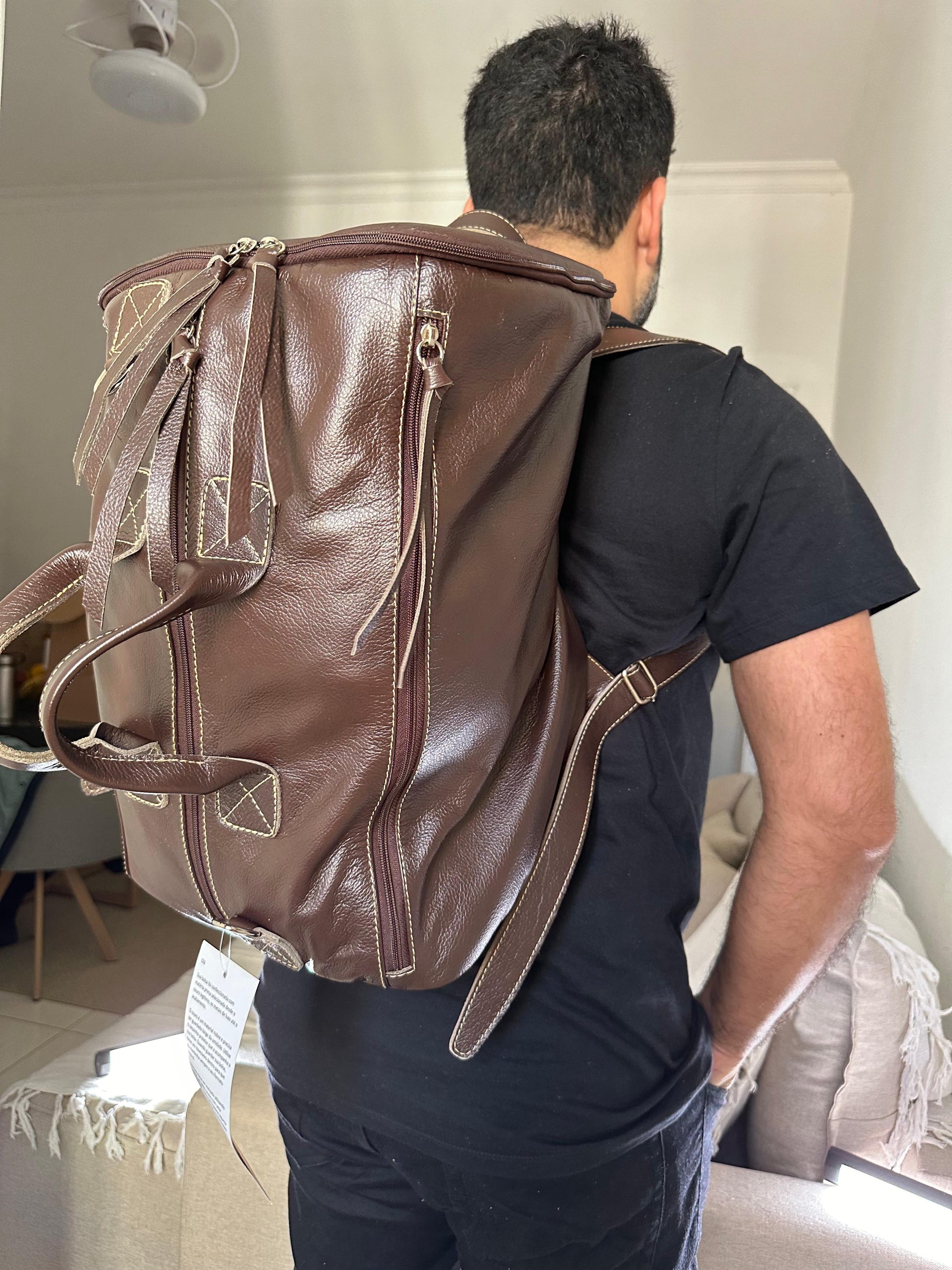 Mala/Mochila ATLAS em couro legítimo