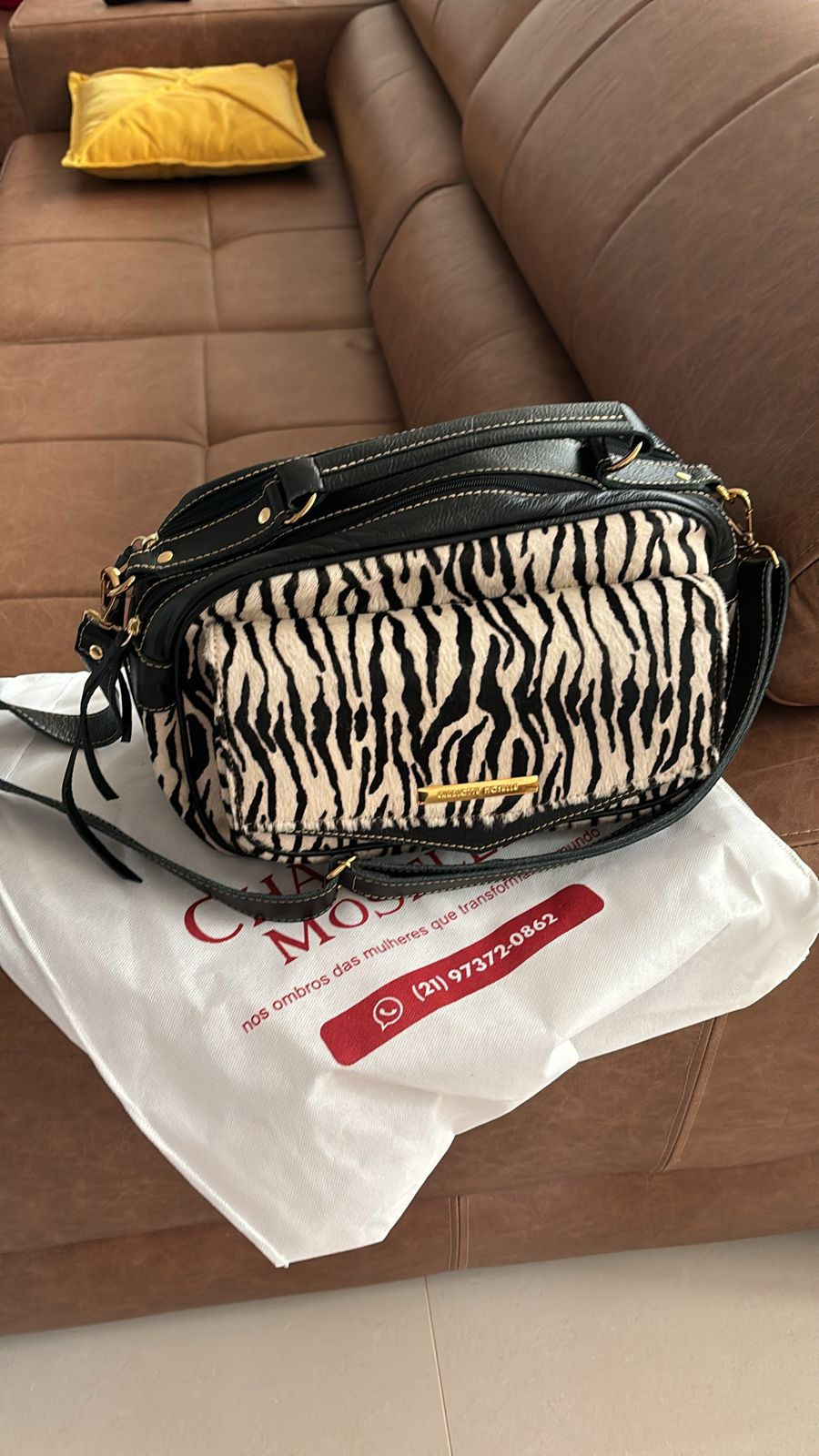 Bolsa MÔNACO em couro legítimo