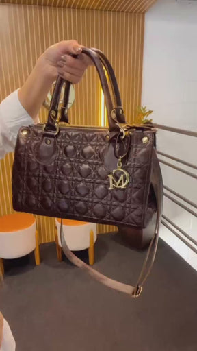 Bolsa TESS em matelassê couro legítimo