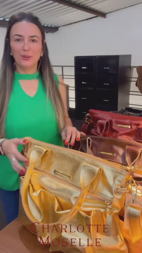 Bolsa BARCELONA em couro legítimo