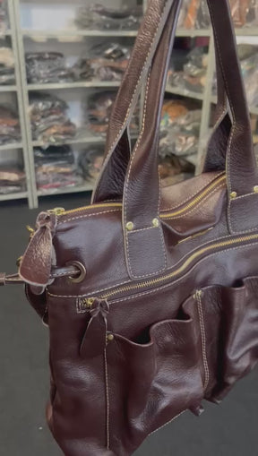 Bolsa BARCELONA em couro legítimo