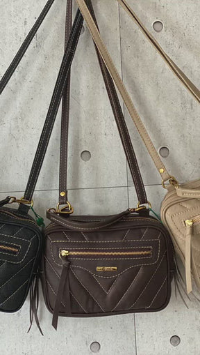 Bolsa GÊNOVA MATELASSÊ em couro legítimo