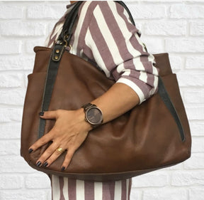 Bolsa AMSTERDÃ em couro legítimo