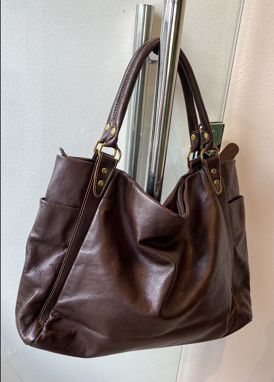 Bolsa AMSTERDÃ em couro legítimo