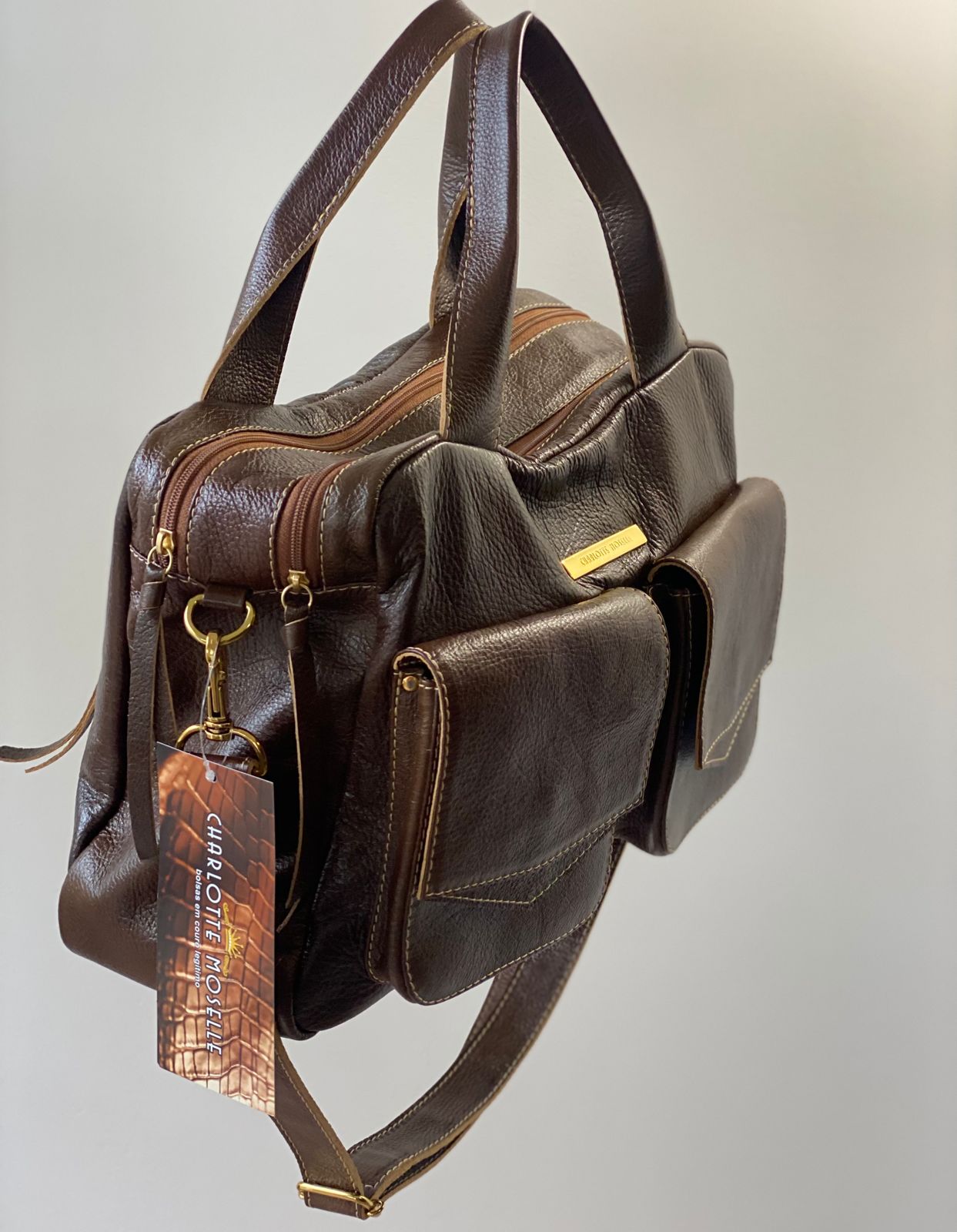 Bolsa COPENHAGEN em couro legítimo