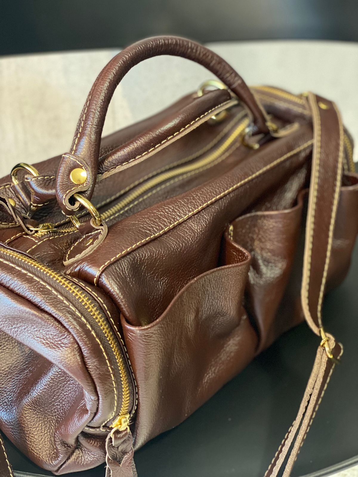 Bolsa DINAMARCA em couro legítimo