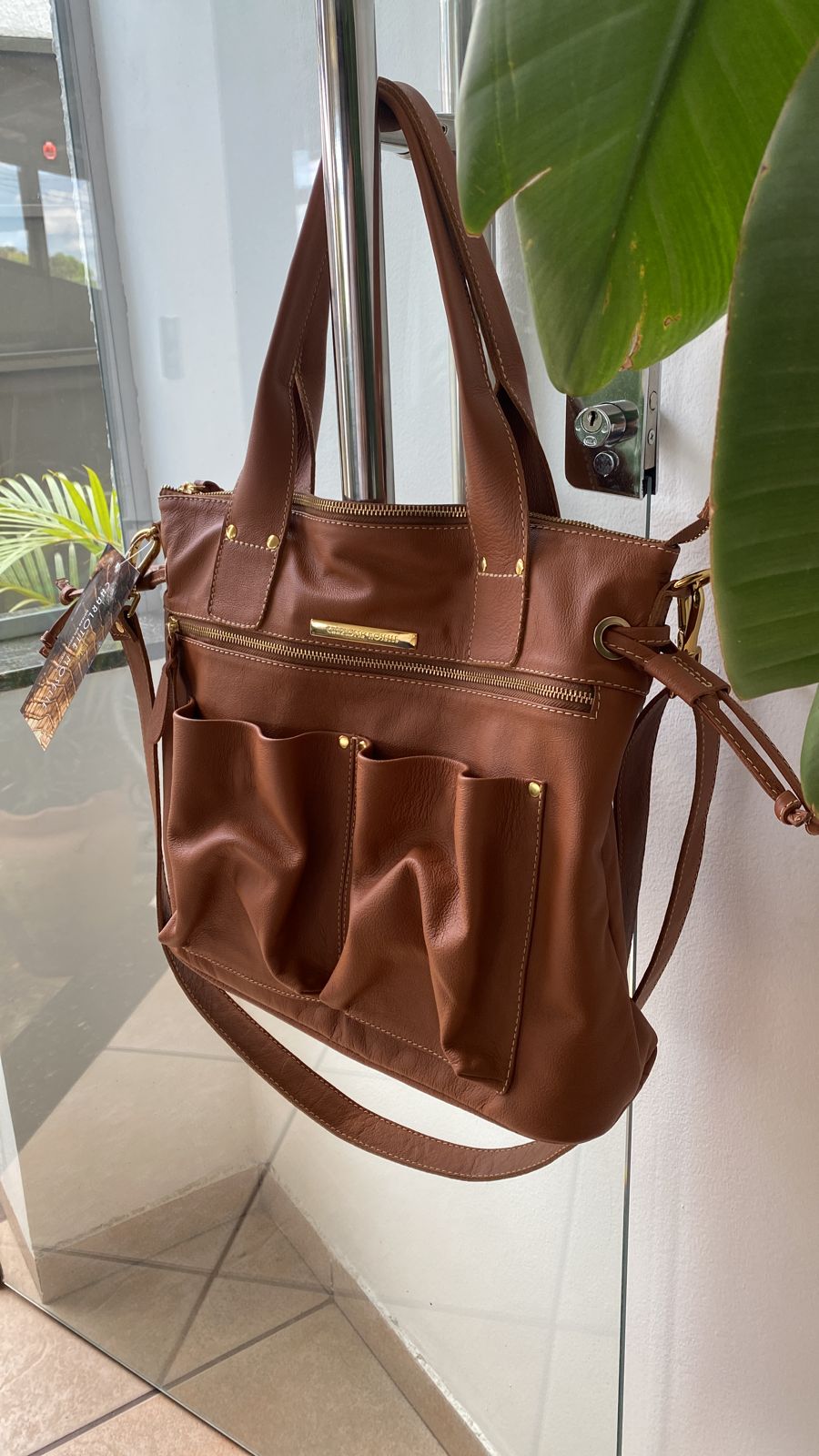 Bolsa BARCELONA em couro legítimo