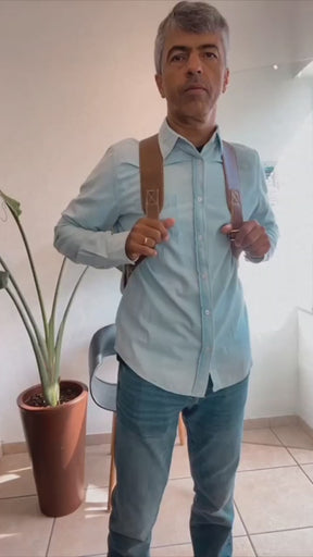 Mochila masculina HÉRCULES em couro legítimo